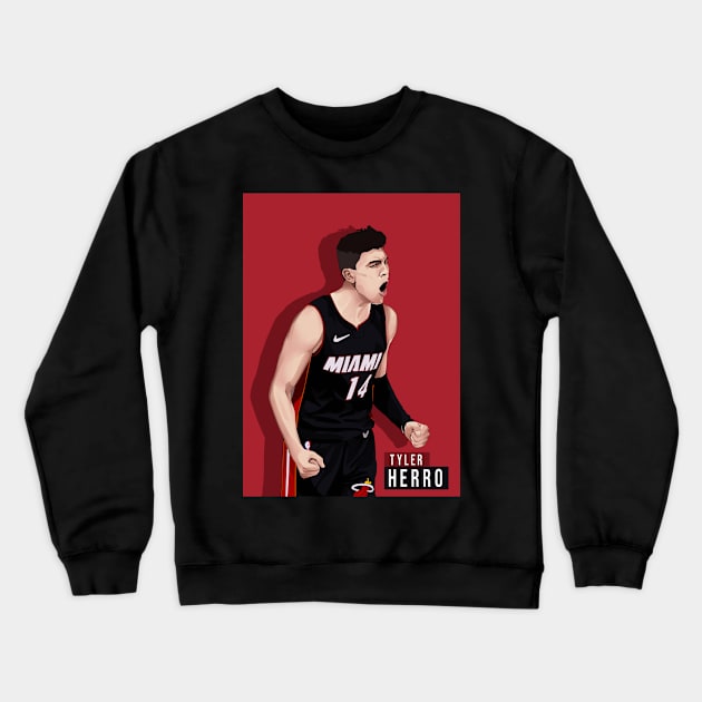 TYLER HERRO Crewneck Sweatshirt by origin illustrations